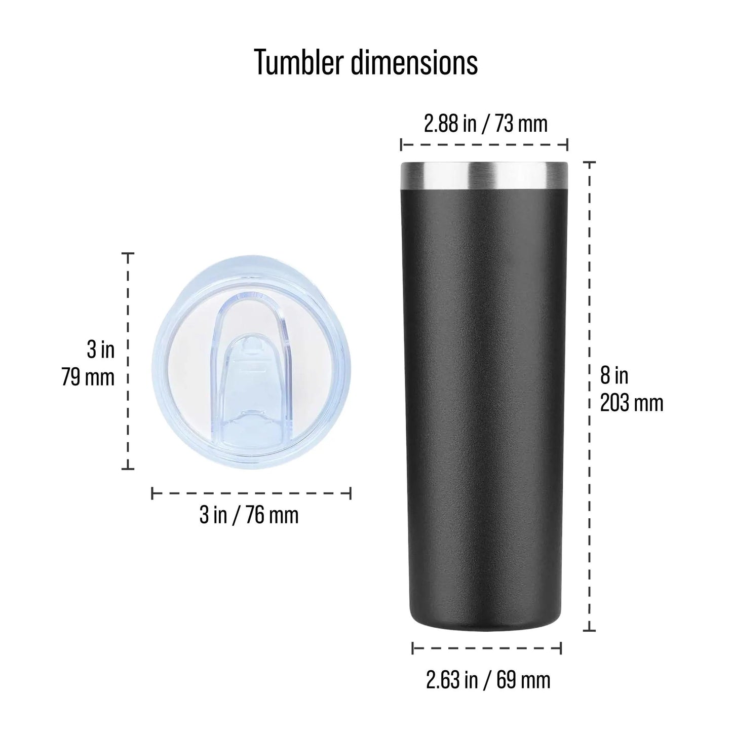 Custom Engraved Promotional 20oz Logo Tumbler