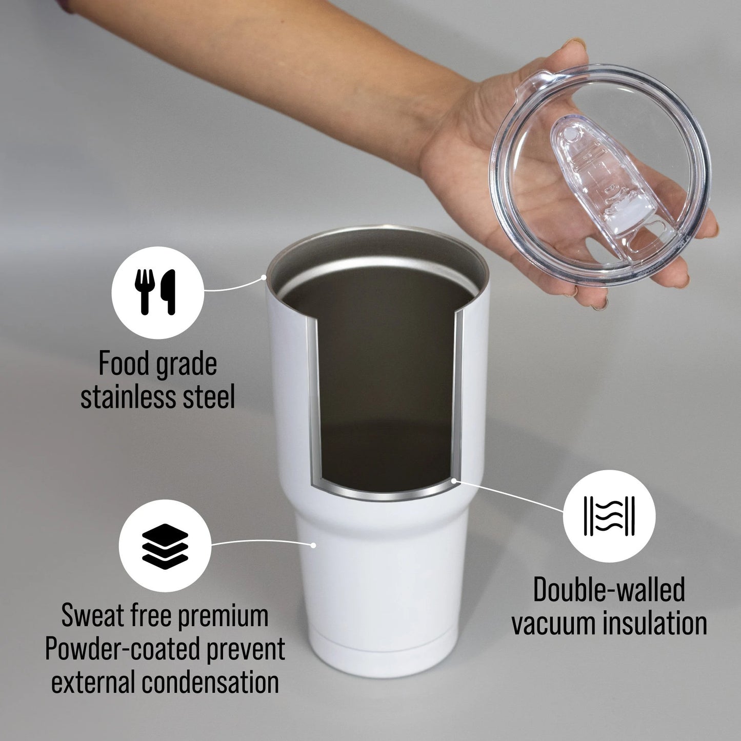 Custom Promotional 30oz Full Color Logo Tumbler