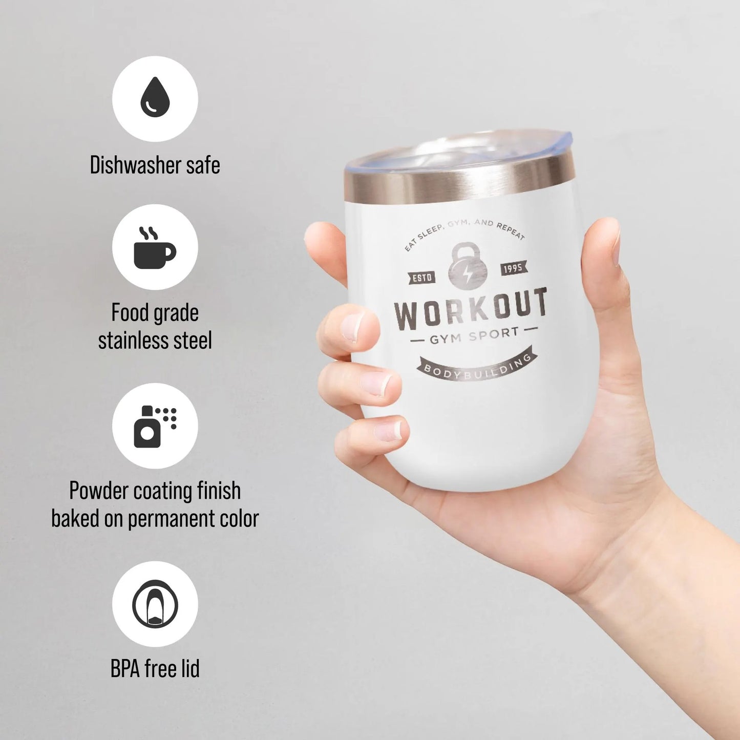 Custom Promotional 12oz Engraved Logo Tumbler