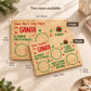 Santa cookie tray sizes: large 12 x 9 in and small 9.8 x 6.7 in
